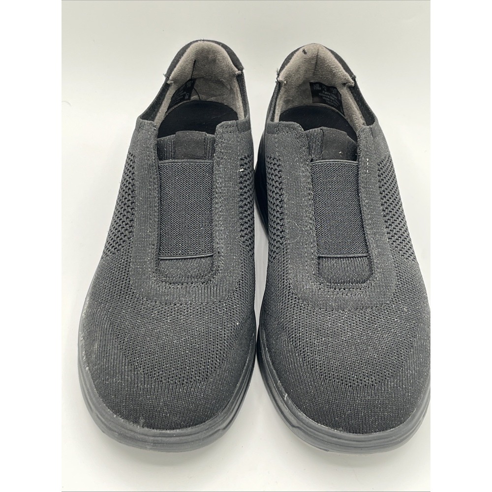 Bzees Slip On Black Sparkle Womens Sz 10M Comfort Shoes Sneakers Trophy Casual - Picture 2 of 11
